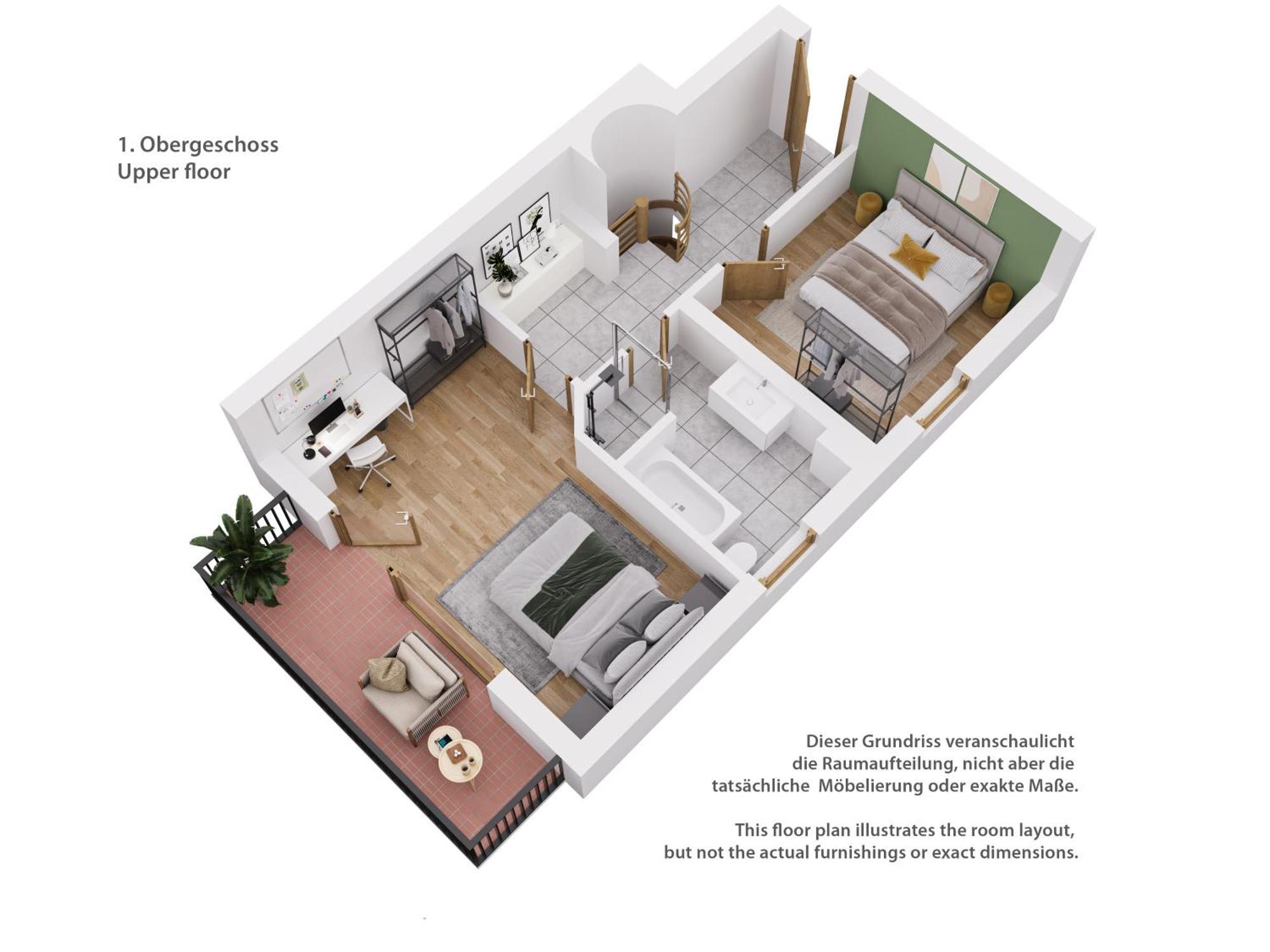 Moderne Maisonette Mit Garten Unterschleißheim Eksteriør bilde